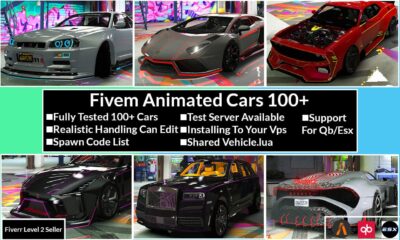 Animated Car Pack with 100 Cars