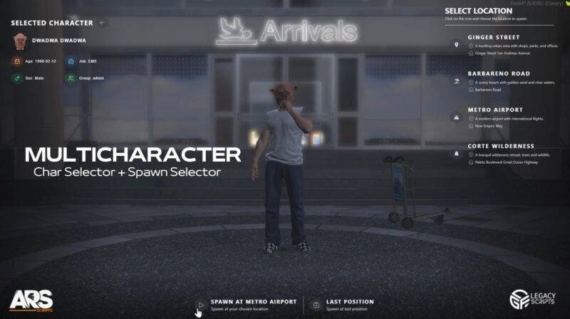 FREE Multicharacter And Spawn Selector Combo